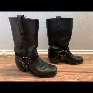Classic Frye Harness Moto Boots